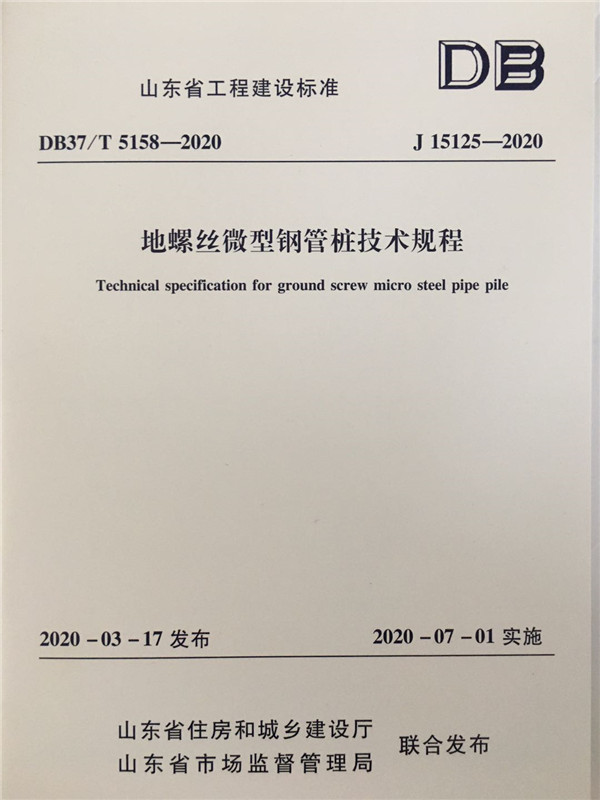 地螺丝微型钢管桩技术规程